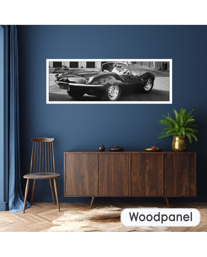 Steve Mcqueen conduciendo su Jaguar