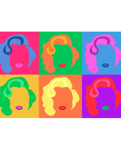 Marilyn Monroe Colored in Pop Art Style, a tribute to Andy Warhol Marilyn Monroe Colored in Pop Art Style, a tribute to Andy Warhol
