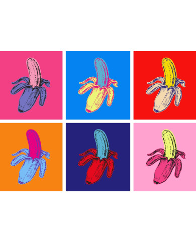 Bananas in Pop Art Style, a tribute to Andy Warhol Bananas in Pop Art Style, a tribute to Andy Warhol