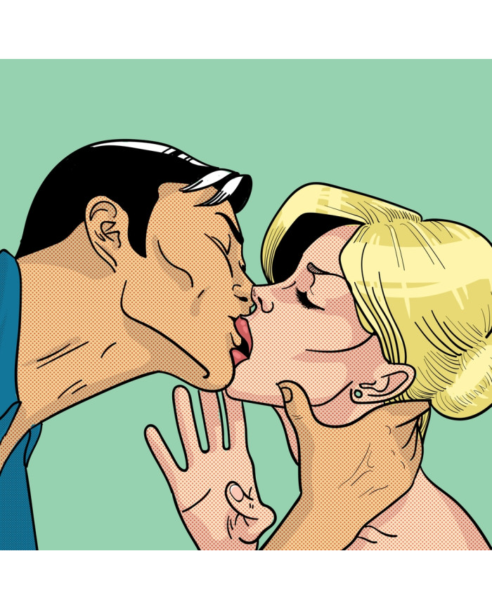 Lovers in Pop Art Style, a tribute to Roy Lichtenstein