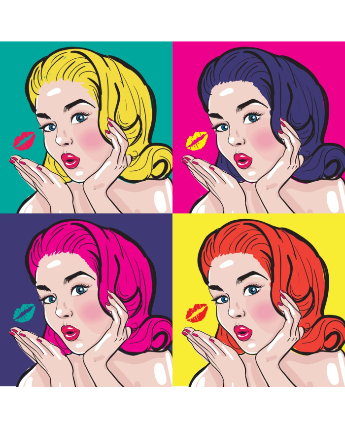 Kisses from a pop art girl, a tribute to Roy Lichtenstein