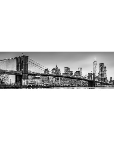 Brooklyn bridge and New York City Manhattan downtown skyline Brooklyn bridge and New York City Manhattan downtown skyline