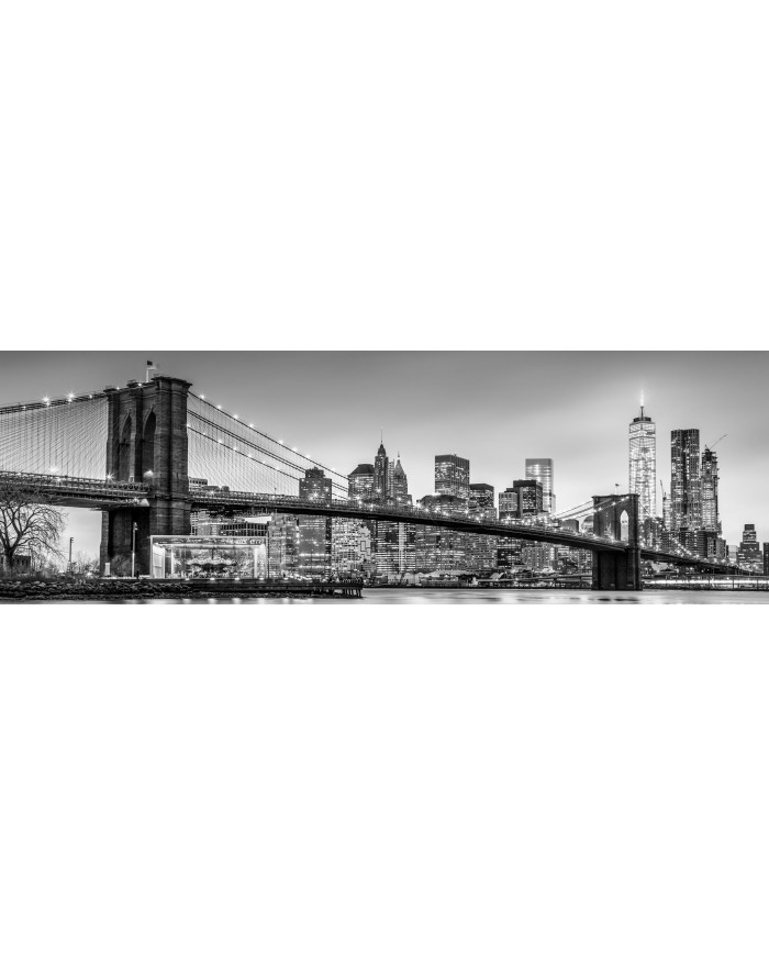 Brooklyn bridge and New York City Manhattan downtown skyline