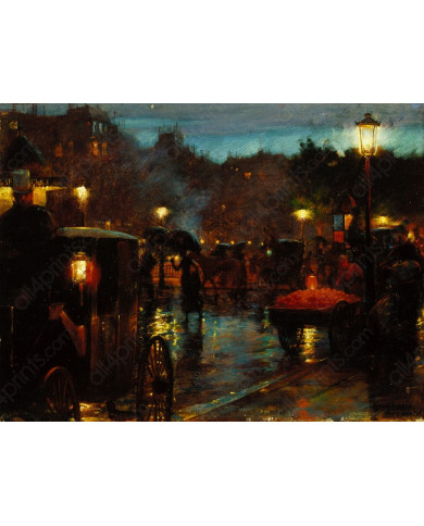 Charles  Curran, Paris la nuit Charles  Curran, Paris la nuit