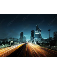 La Défense al añochecer, París, Francia