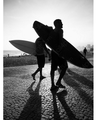 Surfboard en Río, Arpoador, Brasil Surfboard en Río, Arpoador, Brasil