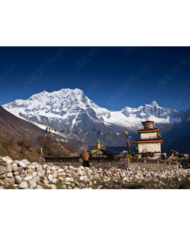 Templo en el Himalaya, Nepal Templo en el Himalaya, Nepal