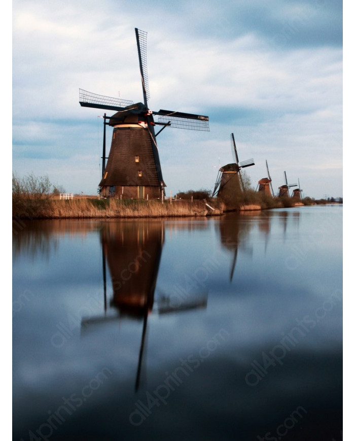 Molinos de viento en Kinderdijk, Rotterdam, Holanda