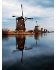 Molinos de viento en Kinderdijk, Rotterdam, Holanda