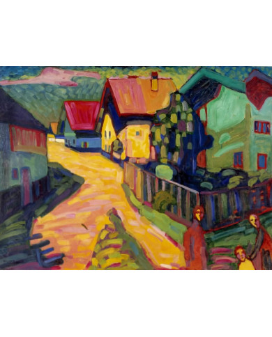 Kandinski, Femme dans une rue de Murnau Kandinski, Femme dans une rue de Murnau