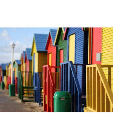 Famosas cabinas de playa, Cape Town, SudÁfrica Famosas cabinas de playa, Cape Town, SudÁfrica