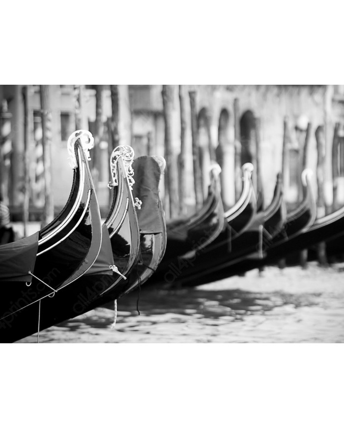 Las góndolas de Venecia, Italia