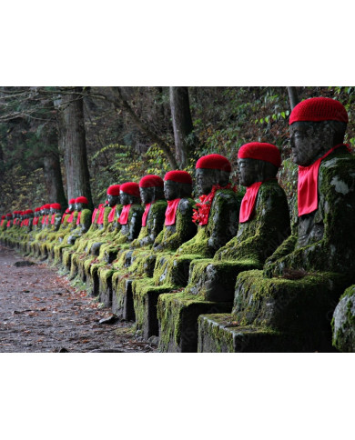 Estatuas de Jizo en Nikko, Japón Estatuas de Jizo en Nikko, Japón