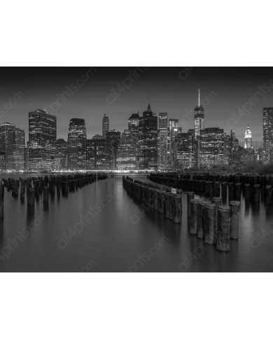 Rascacielos de Lower Manhattan desde el puente de Brooklyn, Nueva York, USA Rascacielos de Lower Manhattan desde el puente de Brooklyn, Nueva York, USA