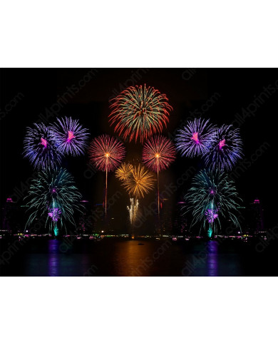 Fuegos artificiales en la Bahía de San Francisco, USA Fuegos artificiales en la Bahía de San Francisco, USA