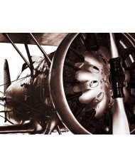 Motor y hélice de un aeroplano