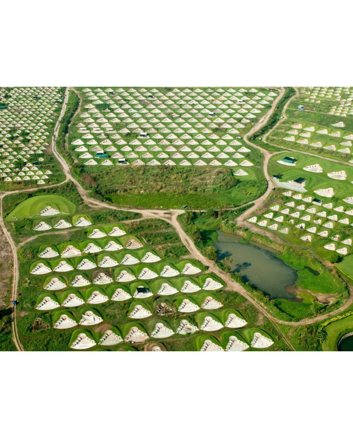 Cementerio chino a vista de pájaro