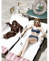 Tomando el sol con mi amigo