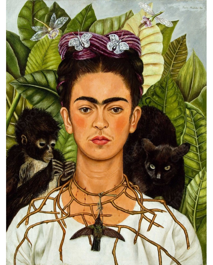 F. Kahlo, Autoportrait au collier d'épines et au colibri