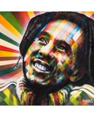 Bob Marley según mural de Eduardo Kobra