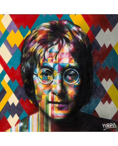 John Lenon según mural de Eduardo Kobra John Lenon según mural de Eduardo Kobra