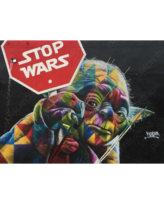 Maestro Yoda según mural de Eduardo Kobra
