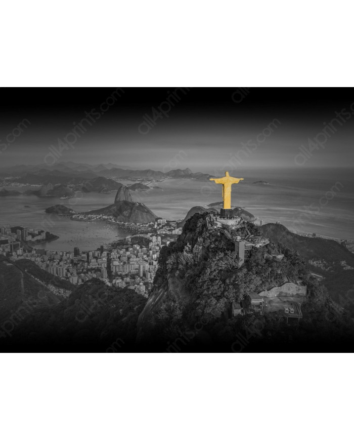 Aerial view of Christ the Redeemer, Rio de Janeiro