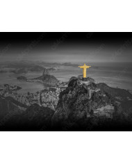 Vista aérea del Cristo Redentor, Río de Janeiro