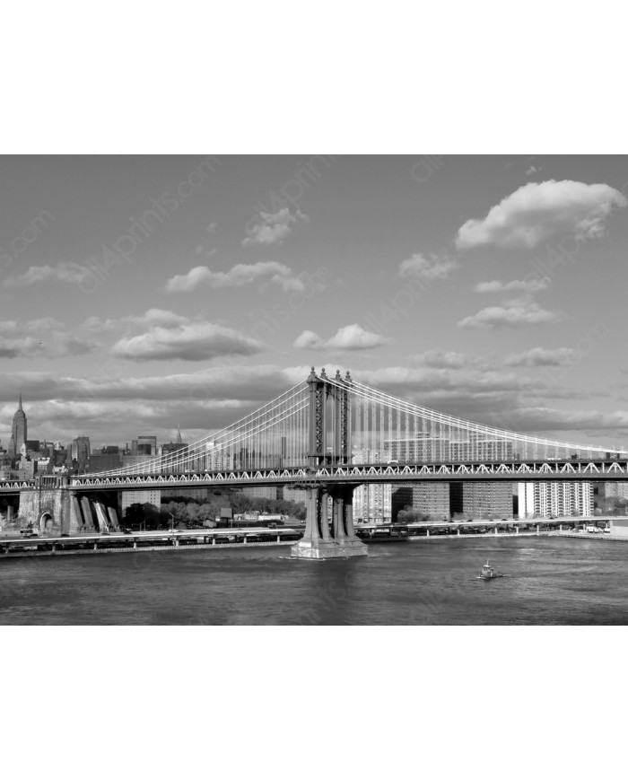Puente de Manhattan, conectando Brooklyn con Lower Manhattan, Nueva York, USA