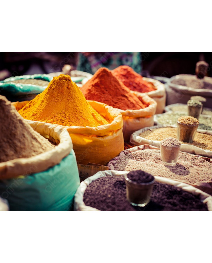Local market with spices, India