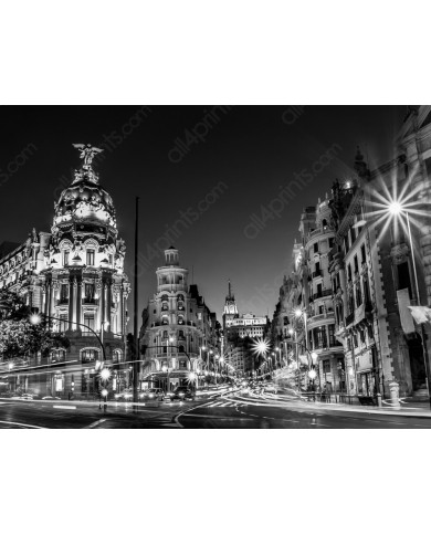 La Gran Vía, centro de shopping de Madrid, España La Gran Vía, centro de shopping de Madrid, España