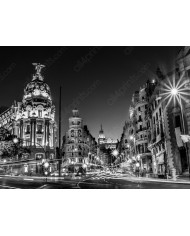 La Gran Vía, centro de shopping de Madrid, España
