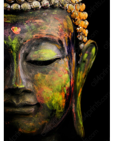 Retrato policromado de Budha Retrato policromado de Budha