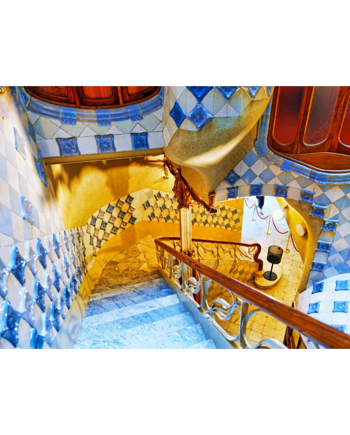 Interior de la Casa Batlló de Gaudí, Barcelona, España