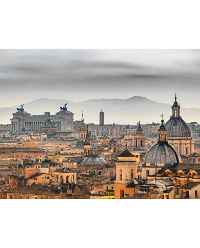 Rome from the Castle of Sant'Angelo, Italy