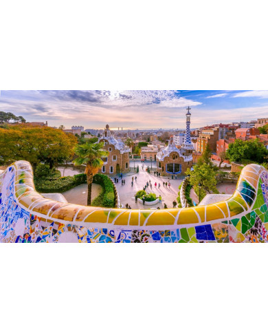 Park Guell in Barcelona, España Park Guell in Barcelona, España
