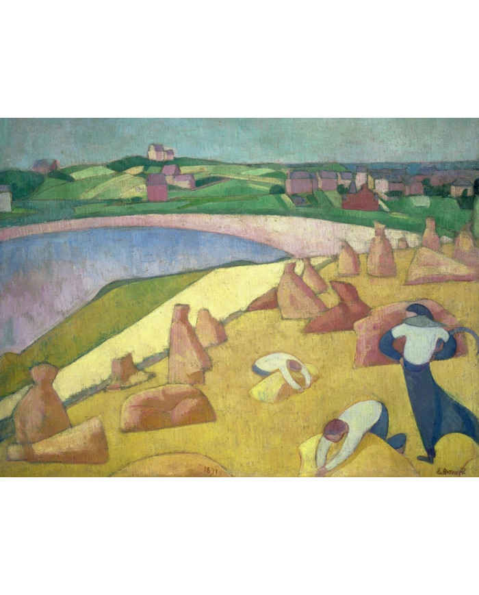 Emile Bernard, Emile Bernard, Moisson au bord de la mer, 1891