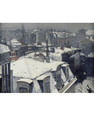 Gustave Caillebotte, Vue de toits (effet de neige) Gustave Caillebotte, Vue de toits (effet de neige)