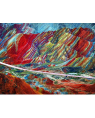 Parque Geológico Zhangye Danxia, Gansu, China.