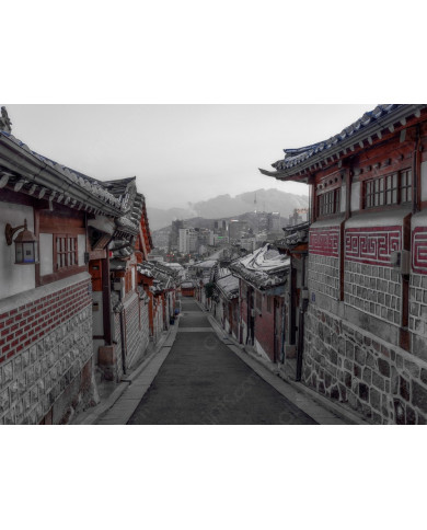 Vista del Seúl antiguo, Korea del Sur Vista del Seúl antiguo, Korea del Sur