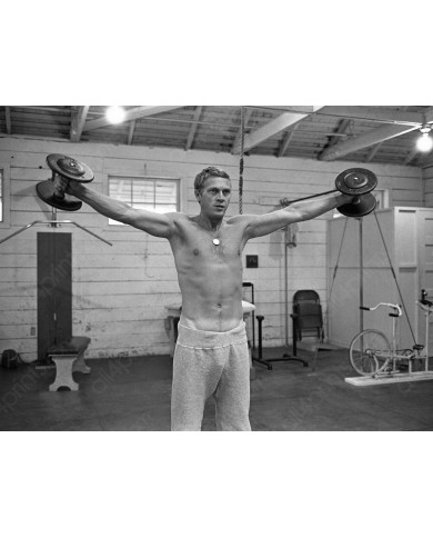 Steve Mcqueen en el gimnasio, 1963 Steve Mcqueen en el gimnasio, 1963