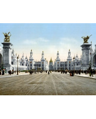 Avenida Nicholas II desde el Dome de losInválidos,  Exposición Universal 1900, París, Francia