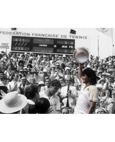 Yannick Noah, campeón de Roland Garros, París,  1983 Yannick Noah, campeón de Roland Garros, París,  1983