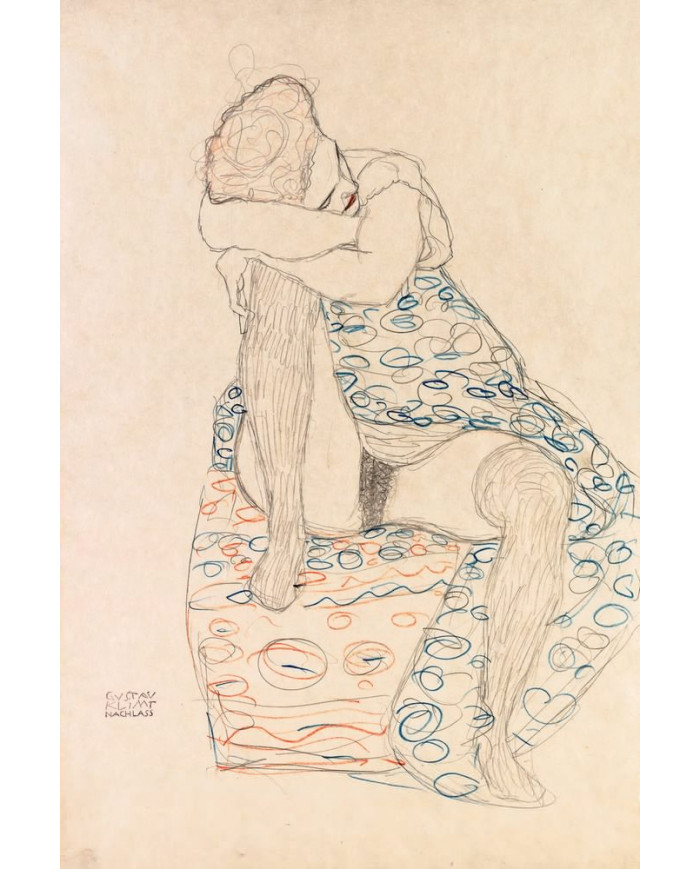 Gustav Klimt, Seated Figure with Gathered up Skirt