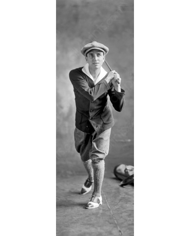 Robert Brister practicando golf,1925 Robert Brister practicando golf,1925