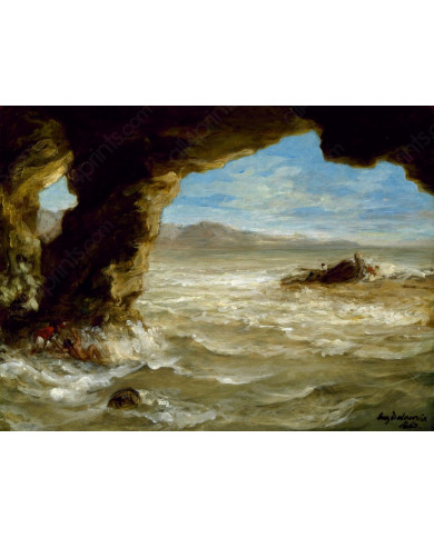 Eugene Delacroix,Shipwreck on the Coast Eugene Delacroix,Shipwreck on the Coast