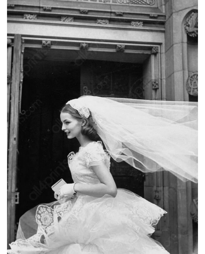 Martha Boss,vestida de novia,1952