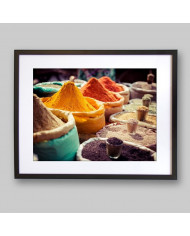 Mercado local con especias, India