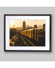 Metro de Nueva York al atardecer, USA