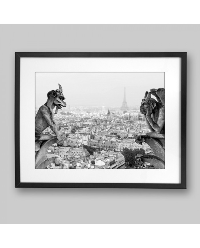 Vista de París desde las gárgolas y quimeras de Notre Dame